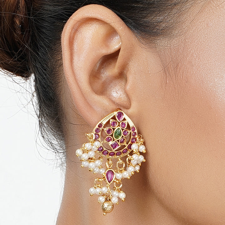 22k Gold Plated Tarini Sanika Necklace set