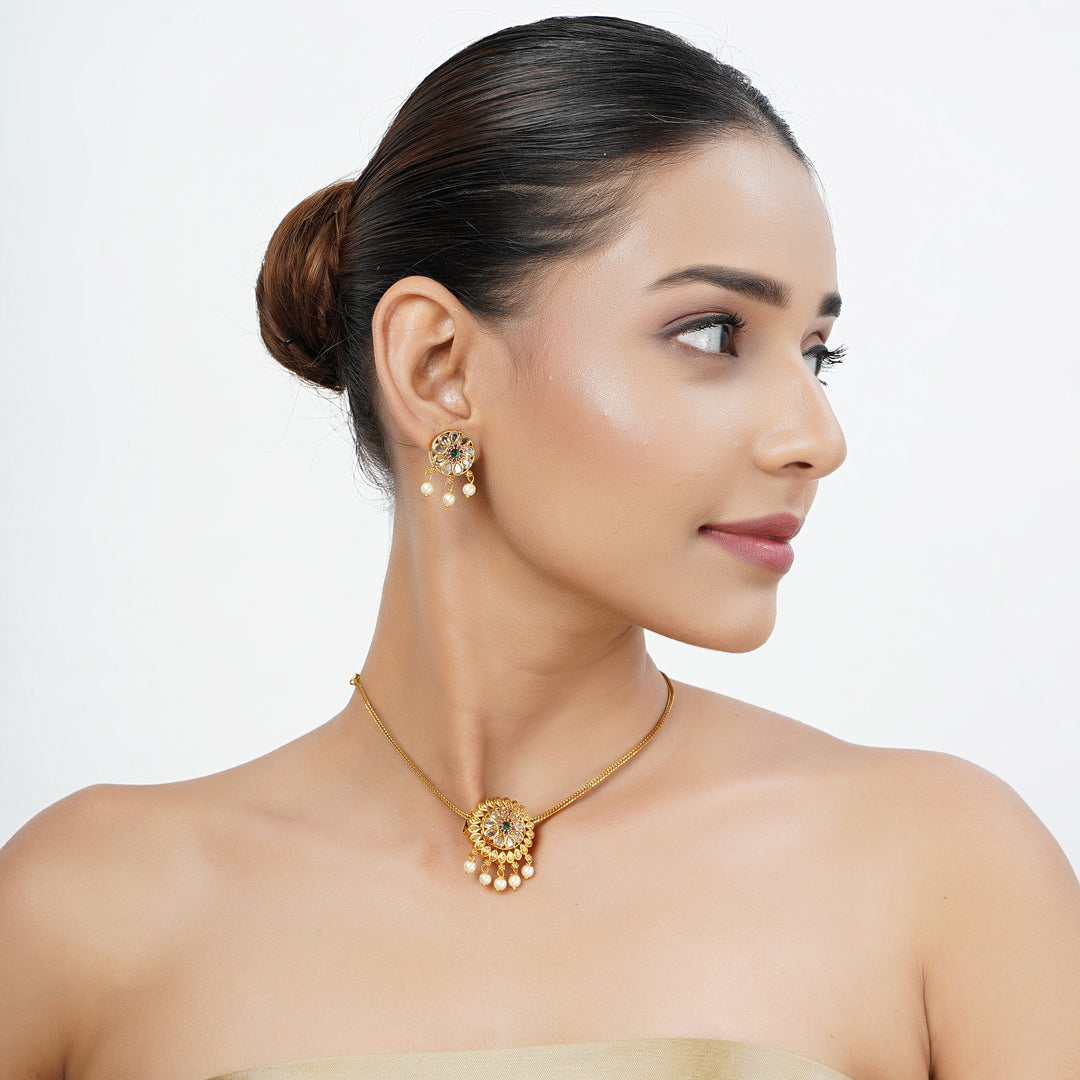 22k Gold Plated Tarini Shailja Necklace set