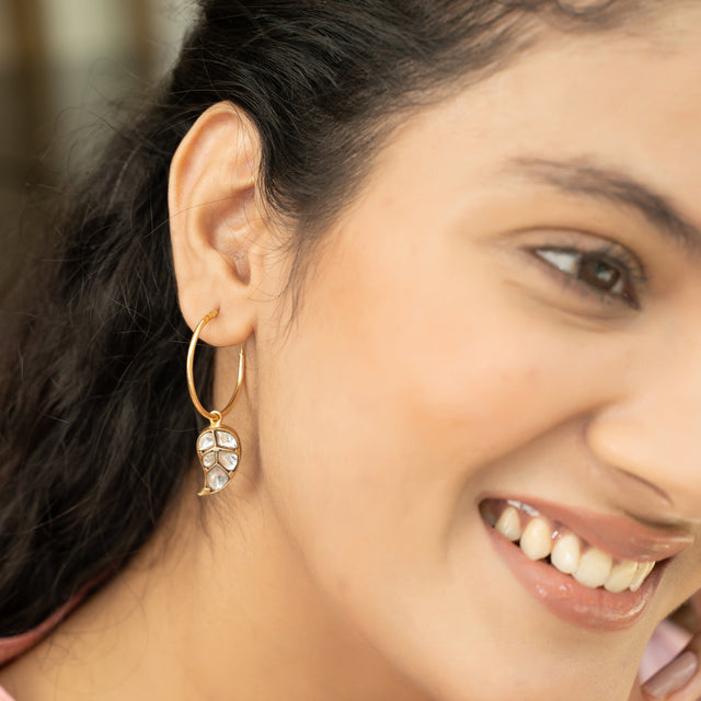 Sparsh 22k Gold Plated Hoops