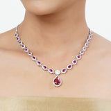 Silver Tarini Sharmila Necklace set