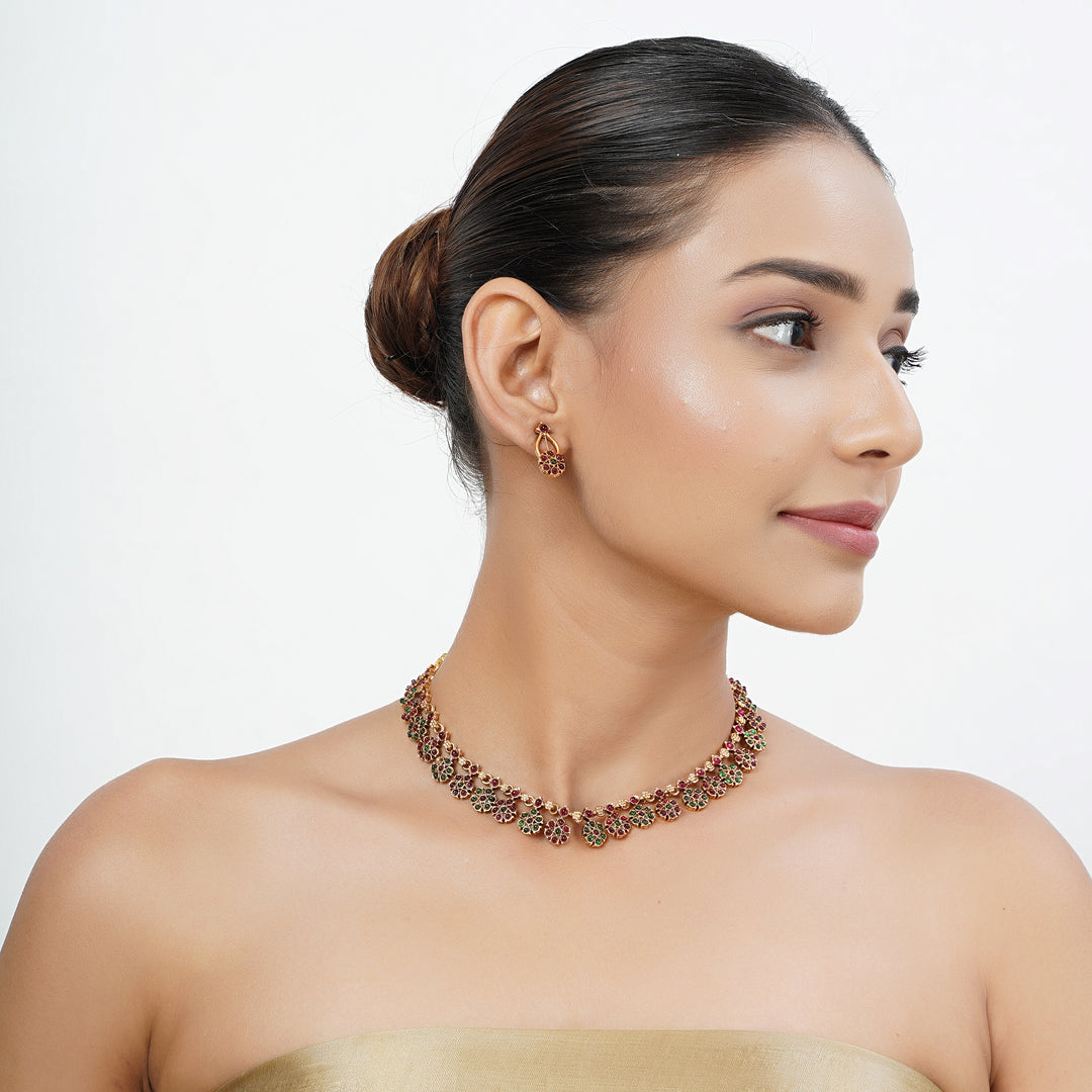 22k Gold Plated Tarini Shravya Necklace set