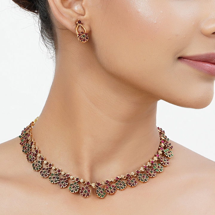 22k Gold Plated Tarini Shravya Necklace set