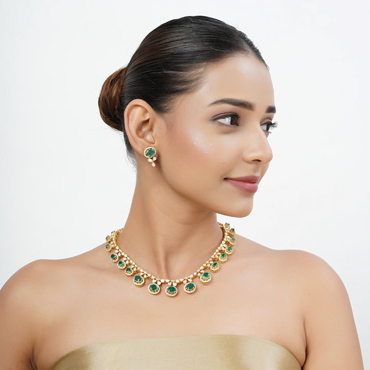 22k Gold Plated Tarini Shreya Necklace set