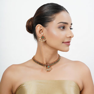 22k Gold Plated Tarini Siddhika Necklace set