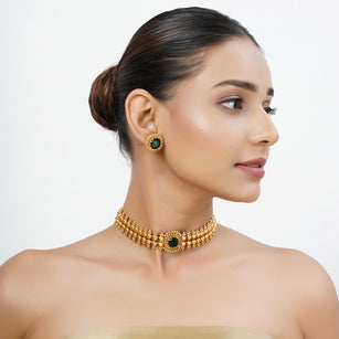 22k Gold Plated Tarini Smriti Necklace set