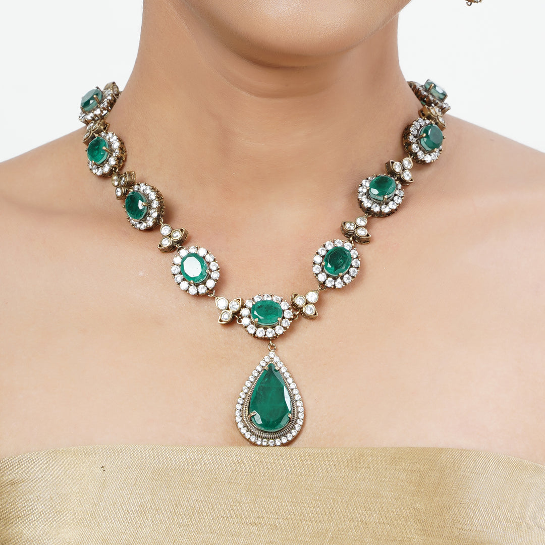 Antique Gold Tarini Sonika Necklace set