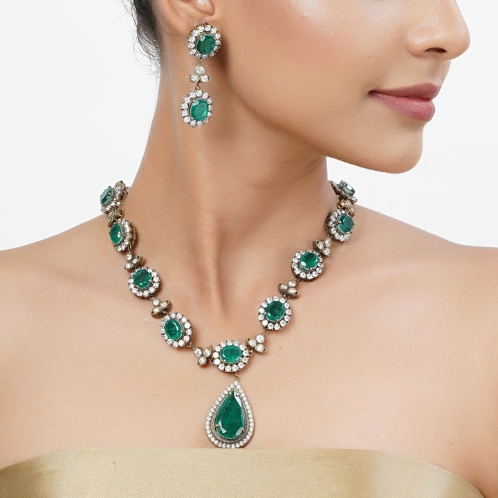 Antique Gold Tarini Sonika Necklace set
