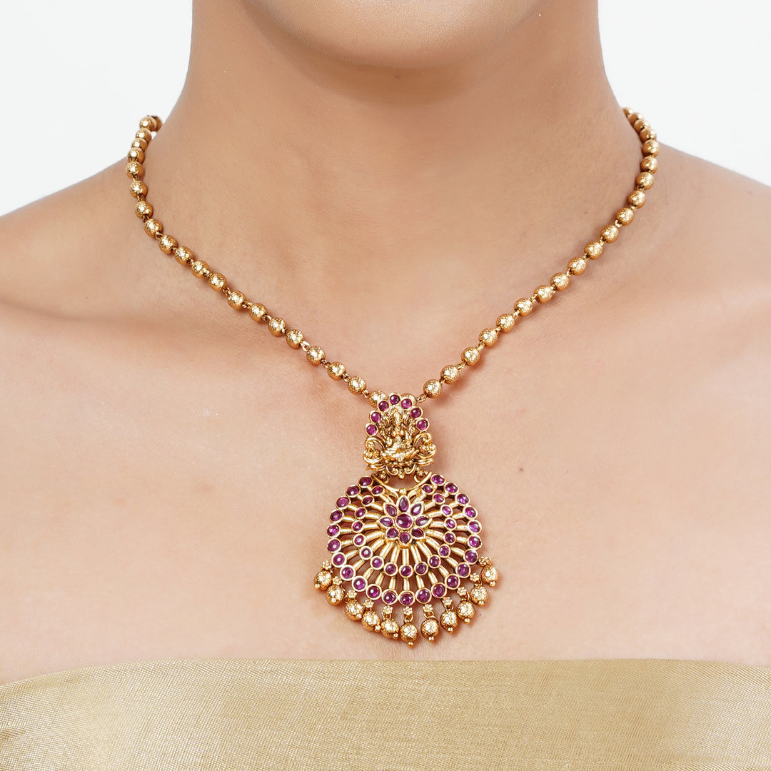 22k Gold Plated Tarini Surabhi Necklace set