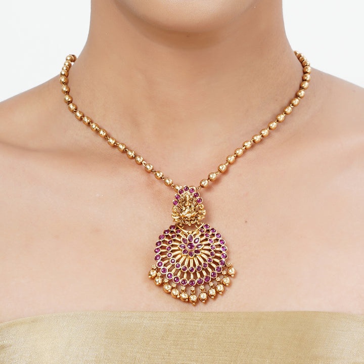 22k Gold Plated Tarini Surabhi Necklace set