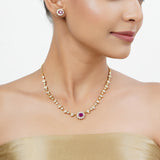 22k Gold Plated Tarini Swarnika Necklace set