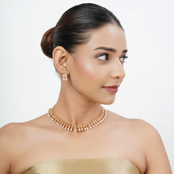 22k Gold Plated Tarini Tanishka Necklace set