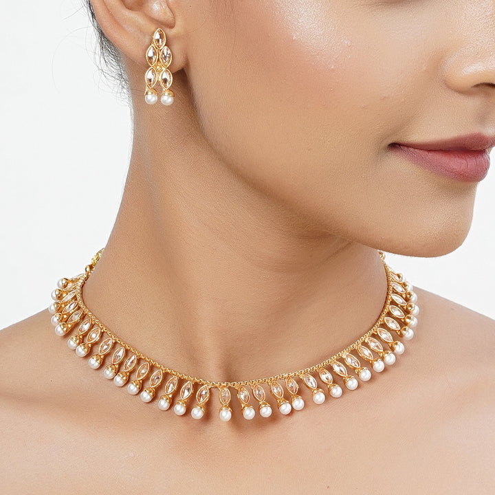 22k Gold Plated Tarini Tanishka Necklace set