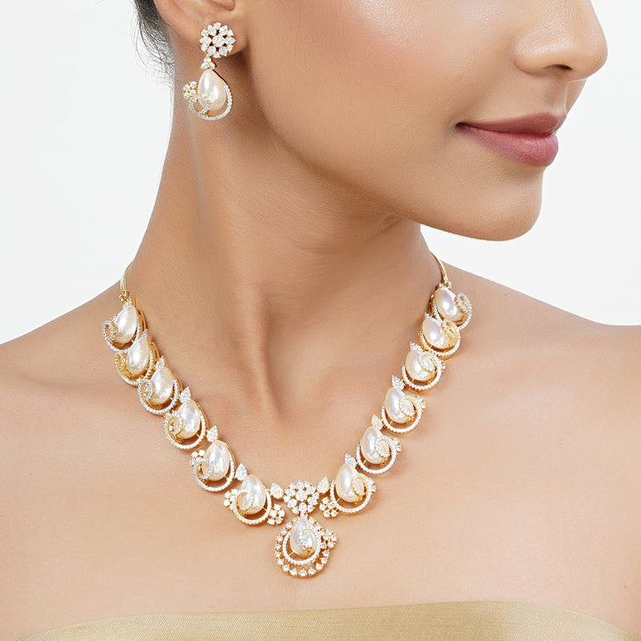 22k Gold Plated Tarini Tarisha Necklace set