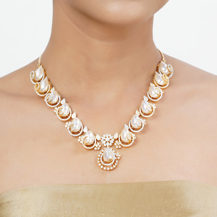 22k Gold Plated Tarini Tarisha Necklace set