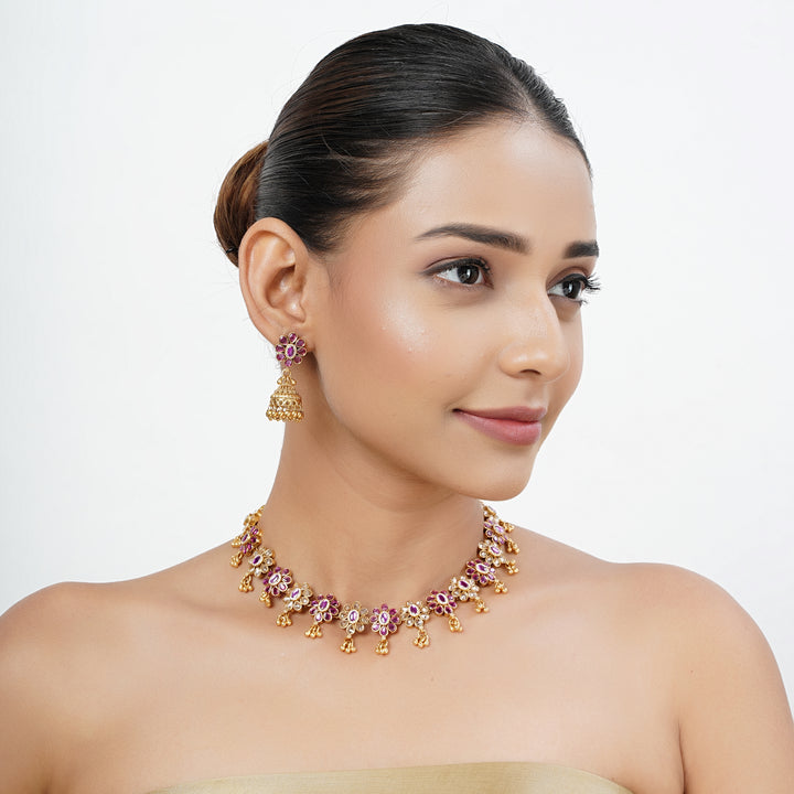 22k Gold Plated Tarini Utkara Necklace set