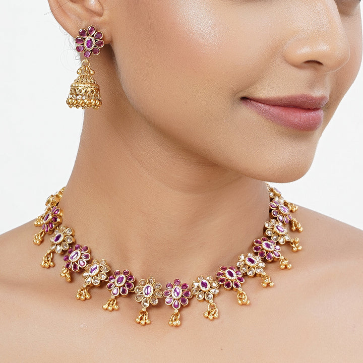 22k Gold Plated Tarini Utkara Necklace set