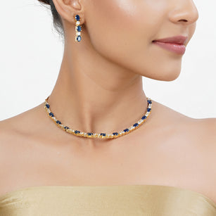 22k Gold Plated Tarini Vaidehi Necklace set