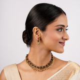 22k Gold Plated Sankranti Falisha Necklace Set