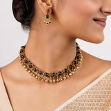 22k Gold Plated Sankranti Falisha Necklace Set