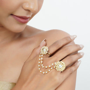 22k Gold Plated Mukta Kamakala Ring