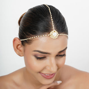 22k Gold Plated Mukta Madhumalati Tikka