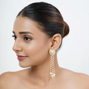 22k Gold Plated Mukta Abhirami Earring