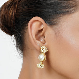 22k Gold Plated Mukta Anuradha Earring