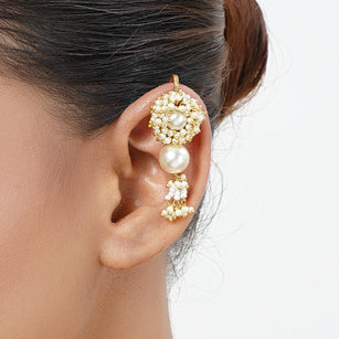 22k Gold Plated Mukta Chandralekha Earring