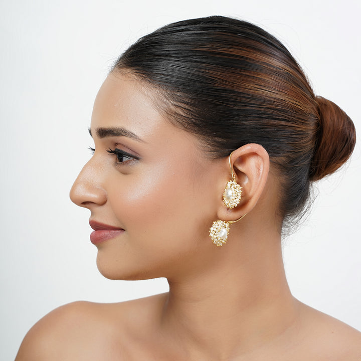 22k Gold Plated Mukta Damayanti Earring