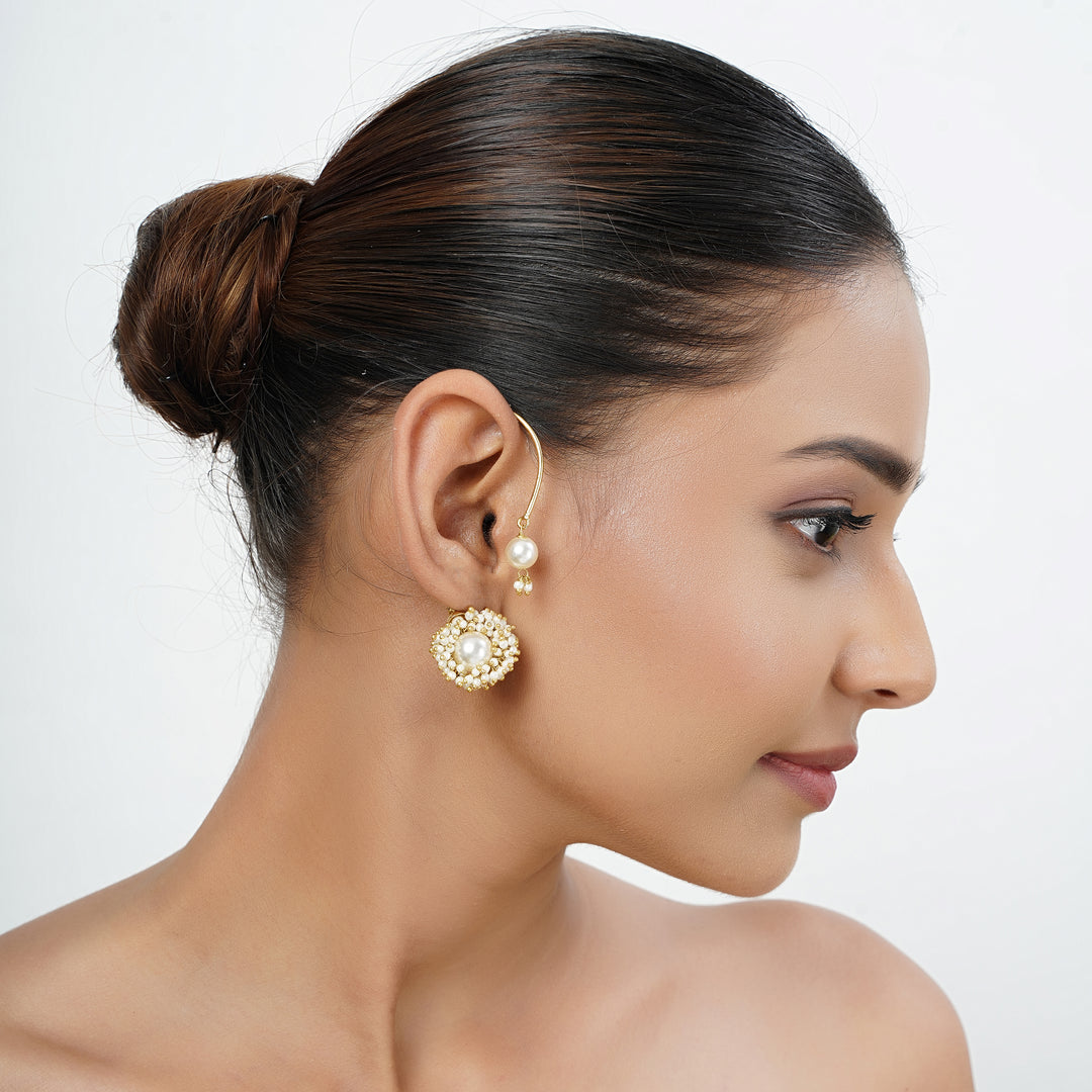 22k Gold Plated Mukta Apsara Earring