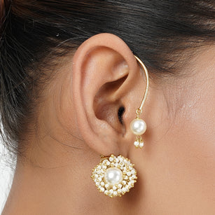 22k Gold Plated Mukta Apsara Earring