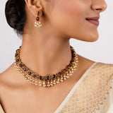 22k Gold Plated Sankranti Garima Necklace Set