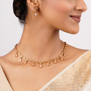 22k Gold Plated Sankranti Indira Necklace Set