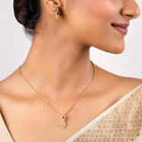 22k Gold Plated Sankranti Joshita Pendant Set