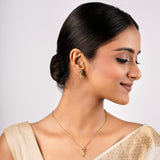 22k Gold Plated Sankranti Joshita Pendant Set