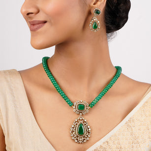 22k Gold Plated Sankranti Moksha Pendant Set