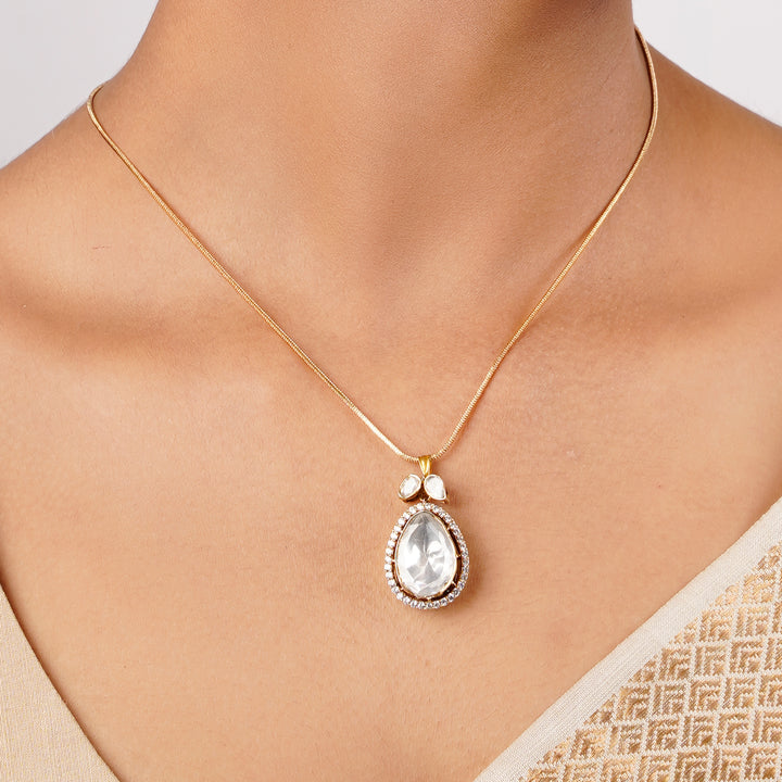 22k Gold Plated Sankranti Nirali Pendant Set