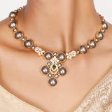 22k Gold Plated Teej Sanjoli Pendant Set