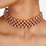 22k Gold Plated Teej Aabha Choker Set