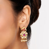 22k Gold Plated Teej Angira Necklace Set