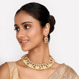 22k Gold Plated Teej Angira Necklace Set