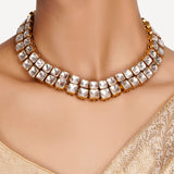 22k Gold Plated Teej Cubika Necklace Set