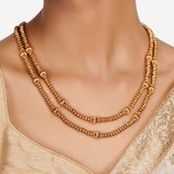 22k Gold Plated Teej Muktika Pendant Set