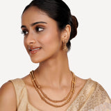 22k Gold Plated Teej Muktika Pendant Set