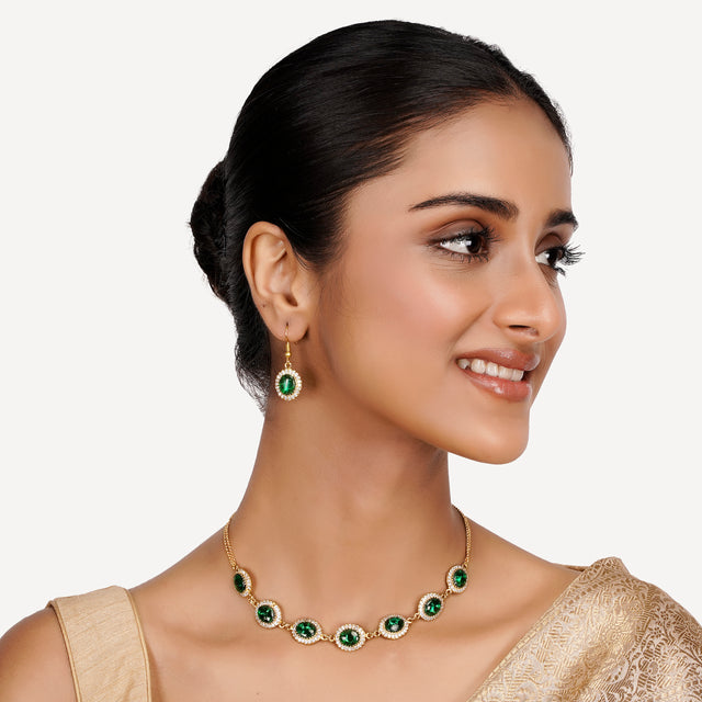 22k Gold Plated Teej Elira Necklace Set