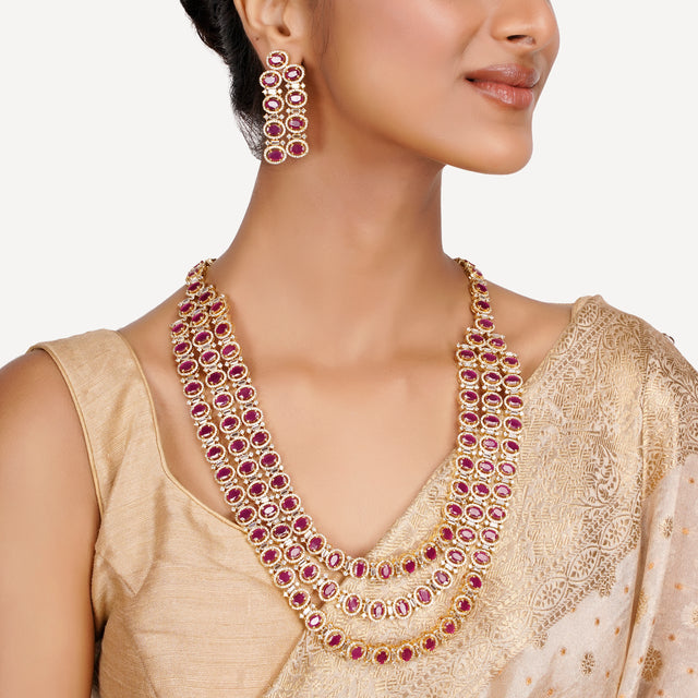 22k Gold Plated Teej Arishta Pendant Set