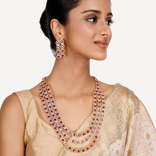 22k Gold Plated Teej Arishta Pendant Set