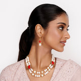 22k Gold Plated Teej Pearlette Necklace Set