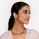 22k Gold Plated Teej Aayat Necklace Set