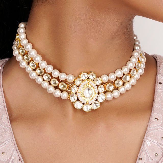 22k Gold Plated Teej Rundika Choker Set